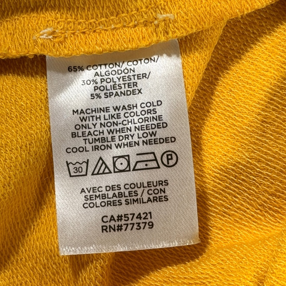 Ann Taylor Sweatshirt Womens L Yellow Ruffle Trim French Terry 547431 - Picture 6 of 9